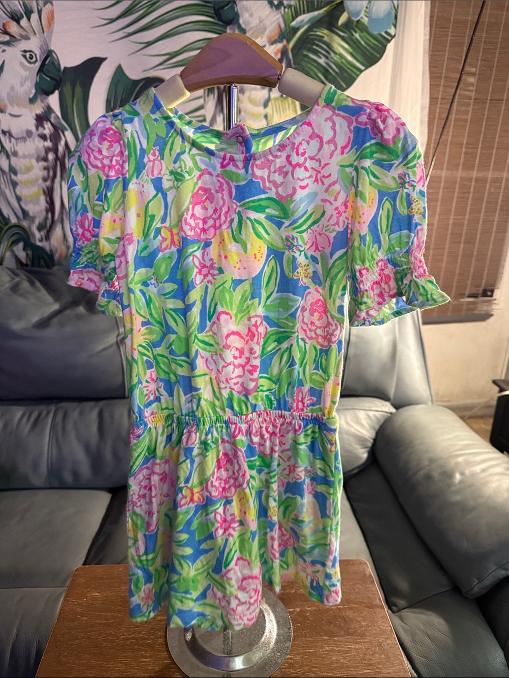 Lilly Pulitzer Blue, Pink & Green Floral Blouse